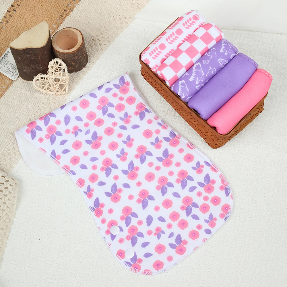 

Набор из 6 супервпитывающих салфеток для выгузки для девочек, большие мягкие салфетки для выделения молока и срыгивания, салфетки для выгузки для новорожденных (с милым принтом)