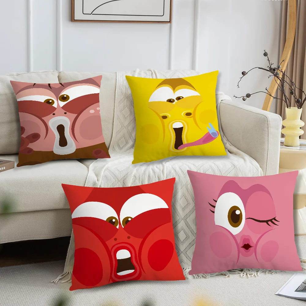 funny cartoon art soft Comfortable Pillow L-LarvaS Case for Sofa funny Living Room Home baby kids office Decor Protective Covers