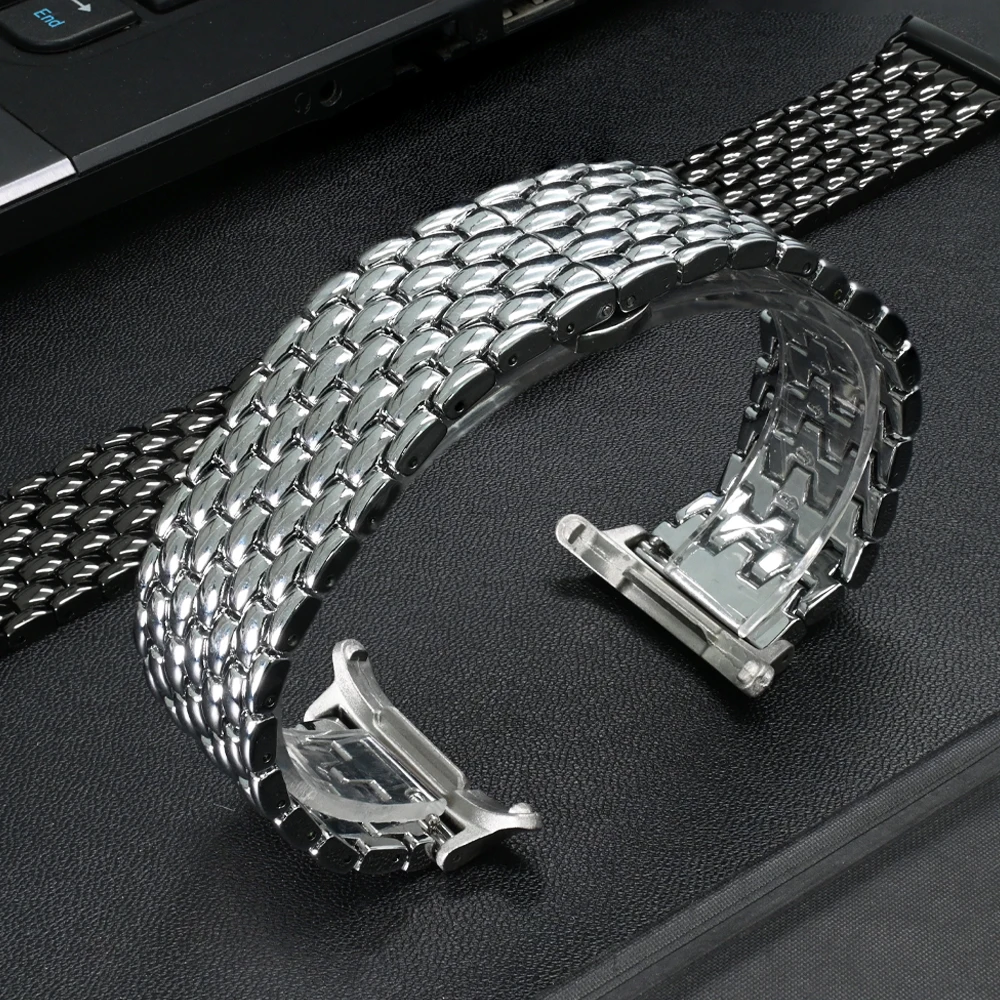 สายสแตนเลสสําหรับ Samsung Galaxy Ultra 47 มม.ผู้ชายหรูหราสร้อยข้อมือโลหะสําหรับ Samsung Galaxy Ultra 47 มม.สร้อยข้อมือ