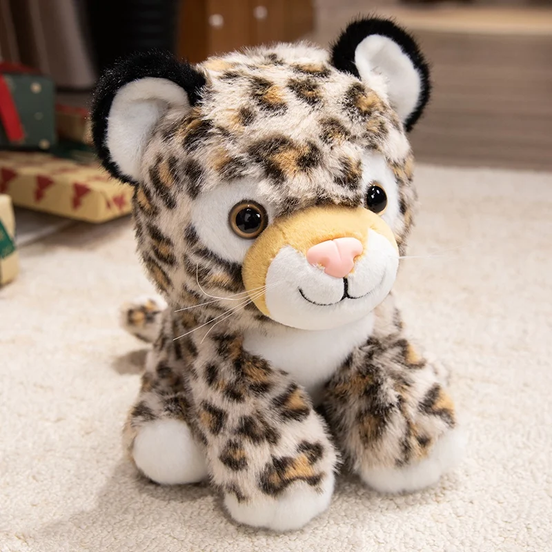 24/30CM Zittend Luipaard Knuffels Zacht Knuffeldier Pop Simulatie Kleine Luipaard Knuffel Speelgoed Leuke Cadeaus