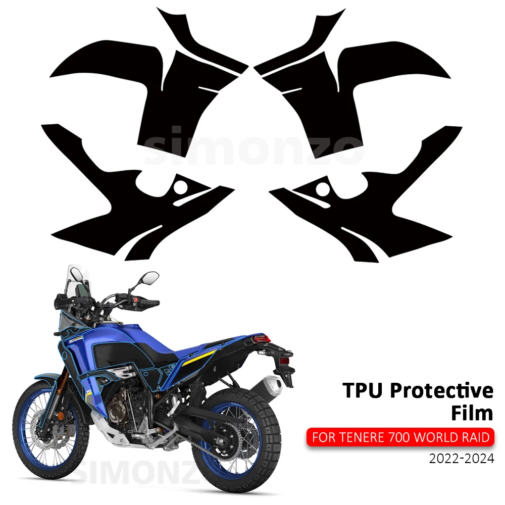 

For YAMAHA TENERE 700 PPF Anti -scratch Film Tank Protective Protector Motorcycle TPU Fairing Protection Tenere 700 2022-2024