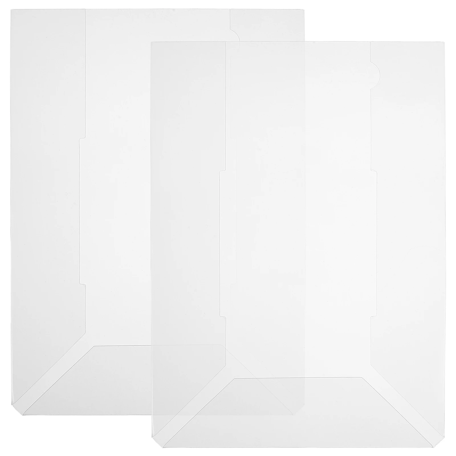 

2 Pcs Documents Bag File Protective Sleeve Holder Clear Paper Storage Transparent Chic Simple Folders Organizer Miss