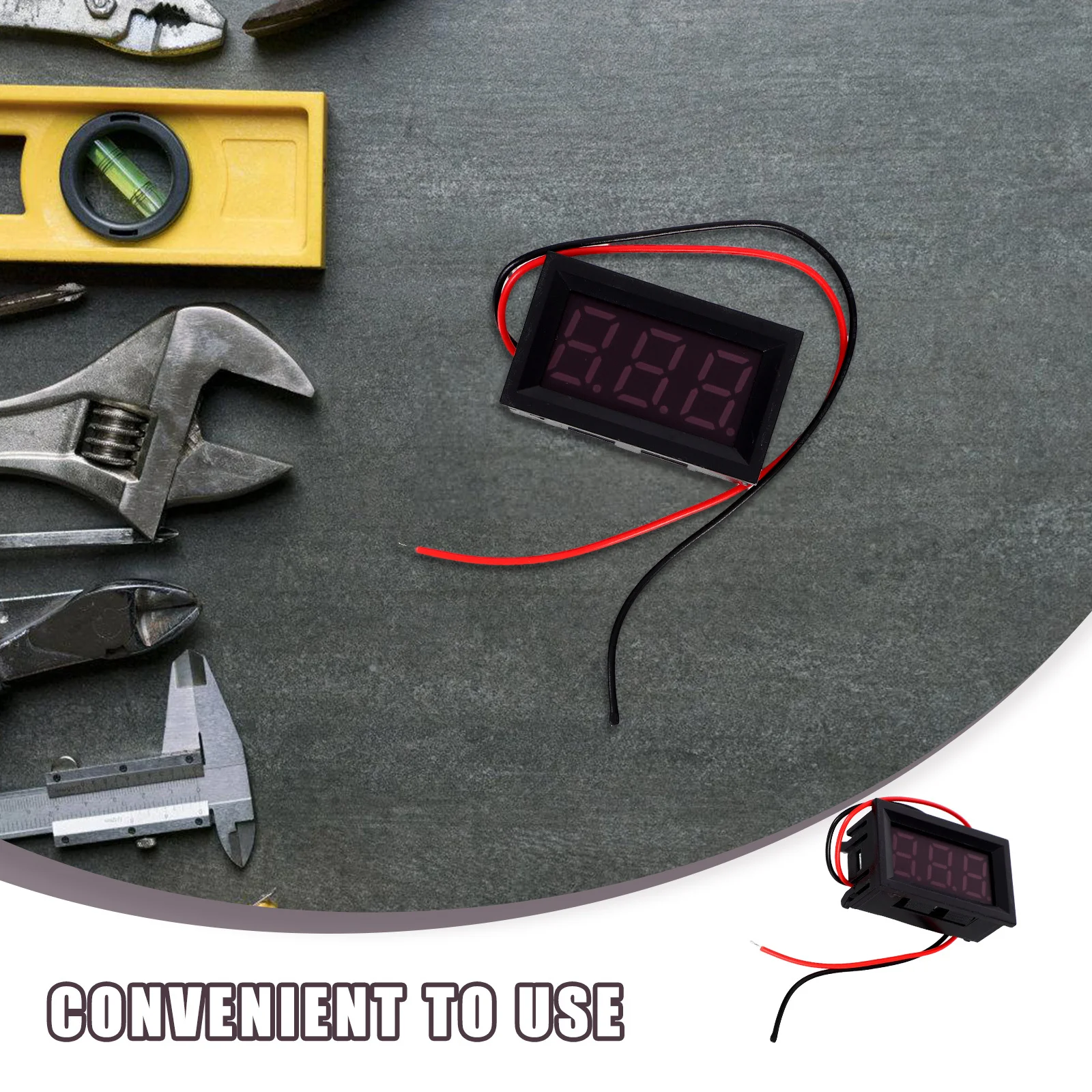 2 шт. мини-светодиодный вольтметр 3-значный красный дисплей высокоточное устройство измерения напряжения для промышленных автомобильных панелей