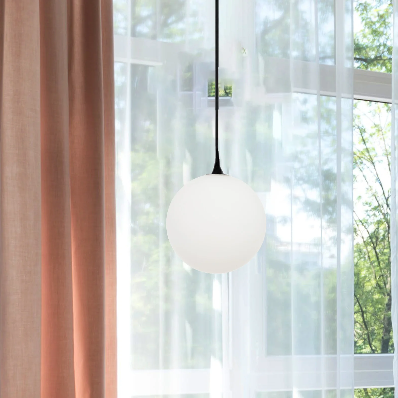 

2Pcs Glass Lamp Shade Replacement for Pendant Light Globe Ball Shape Ceiling Lamp Cover Decorative Hanging Lampshade