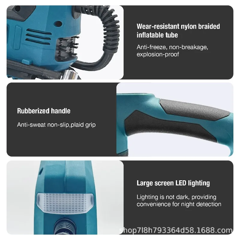 Portable Tyre Inflator for Makita/Milwaukee 18V Batteries Car Tyre Pump Air Compressor with Digital Display for Cars Sports Ball