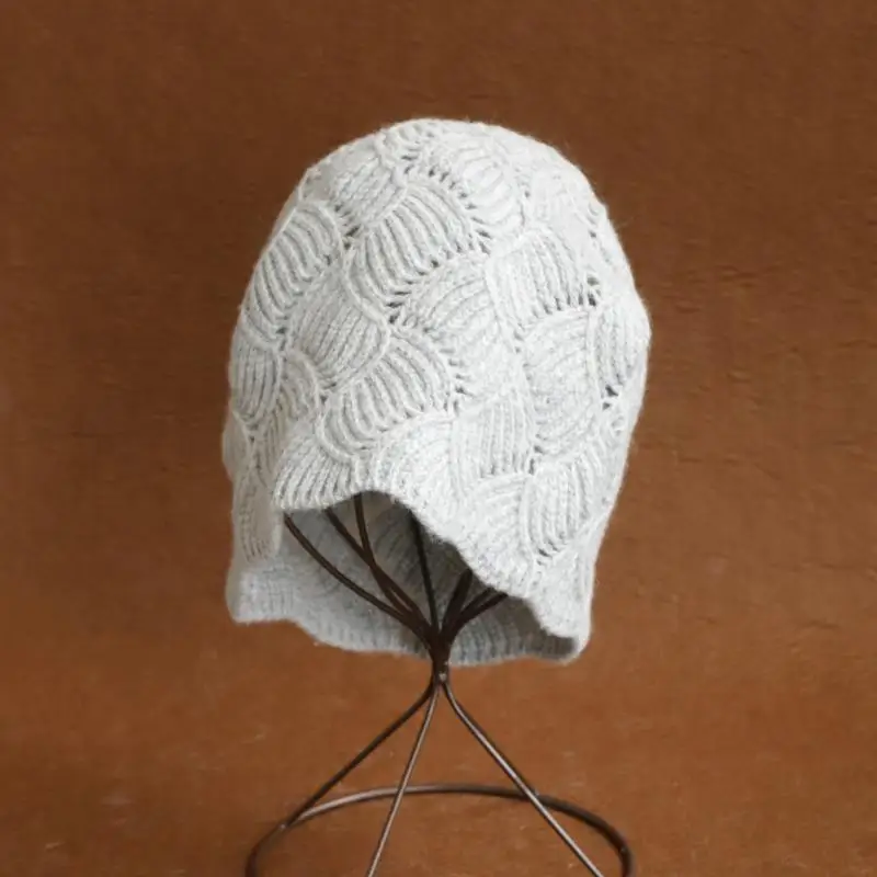 2026 Neue Y2K Herbst-Winter-Wollmütze für Damen, Modische Vintage-Strickmütze, Vielseitige Kappe, Frühlingsmütze, Faltbare Mütze – Detail 15