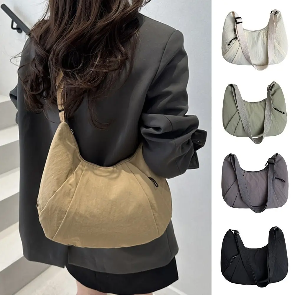 Lightweight Nylon Dumpling Tote Bag Versatile Design Single Shoulder Shoulder Bag Stylish Appearance Slant Crossbody