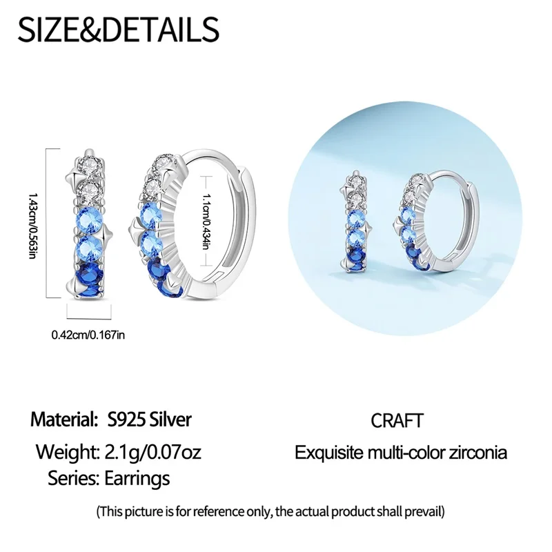 New 925 Sterling Silver Sparkling Zircon Four-Leaf clover Women Earrings Brilliant Wedding Engagement Star Earrings Jewelry Gift image 11