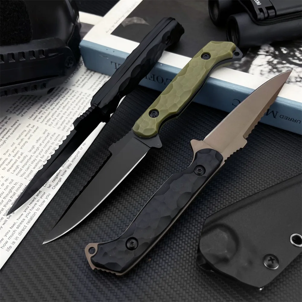 Lightweight EDC Fixed Blade Knife with Kydex Sheath, Nylon Fiber Handle, High Performance Outdoor Camping Utility Knife