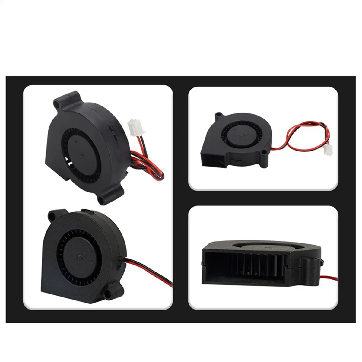 AAAE 3D Printer Cooling Fan 12V, 5015 Turbo Blower, 2-Pin Connector High Rotational Speed Low Noise Cooler