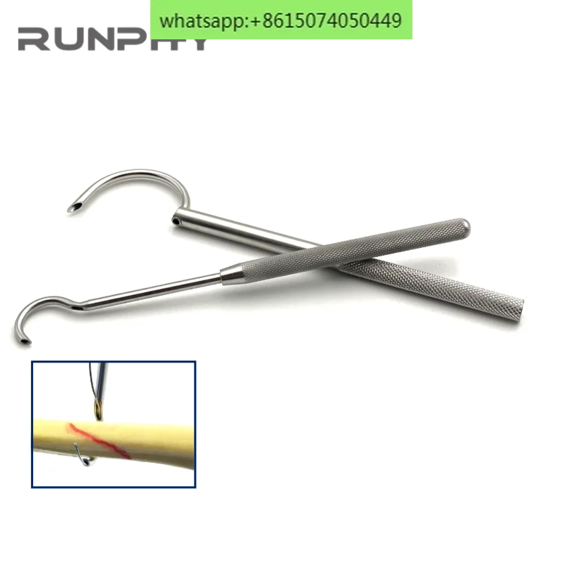 

Steel wire guide, guide wire, animal orthopedic instrument, threading device, surgical wire guide, orthopedics