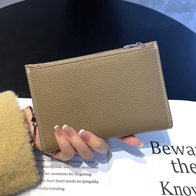Genuine leather, lightweight, multi-functional card case, document and passport storage wallet, high-end travel wallet