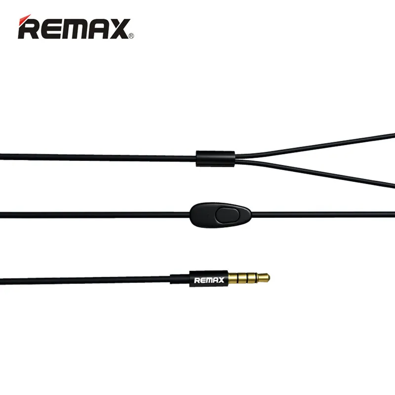 Remax Portable Earphone 3.5mm Jack In-Ear Bass Wire Headset Pure Music Stereo With Mic For Mobile Phones PC/Pad RM-303