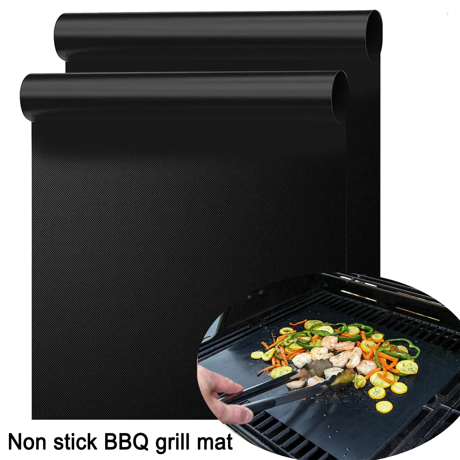Heavy Duty Non-stick Grill Mats BBQ Mats Built to Last Make Grilling Easier & Keep Grates Looking New Reusable Oven Baking Mat