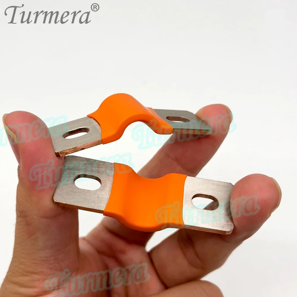 Turmera 12V 24V 48V Lifepo4 Battery Flexible Busbar Copper Connecter Hole to Hole 38mm 2mm 400A for EVE LF105 3.2V 90Ah 105Ah