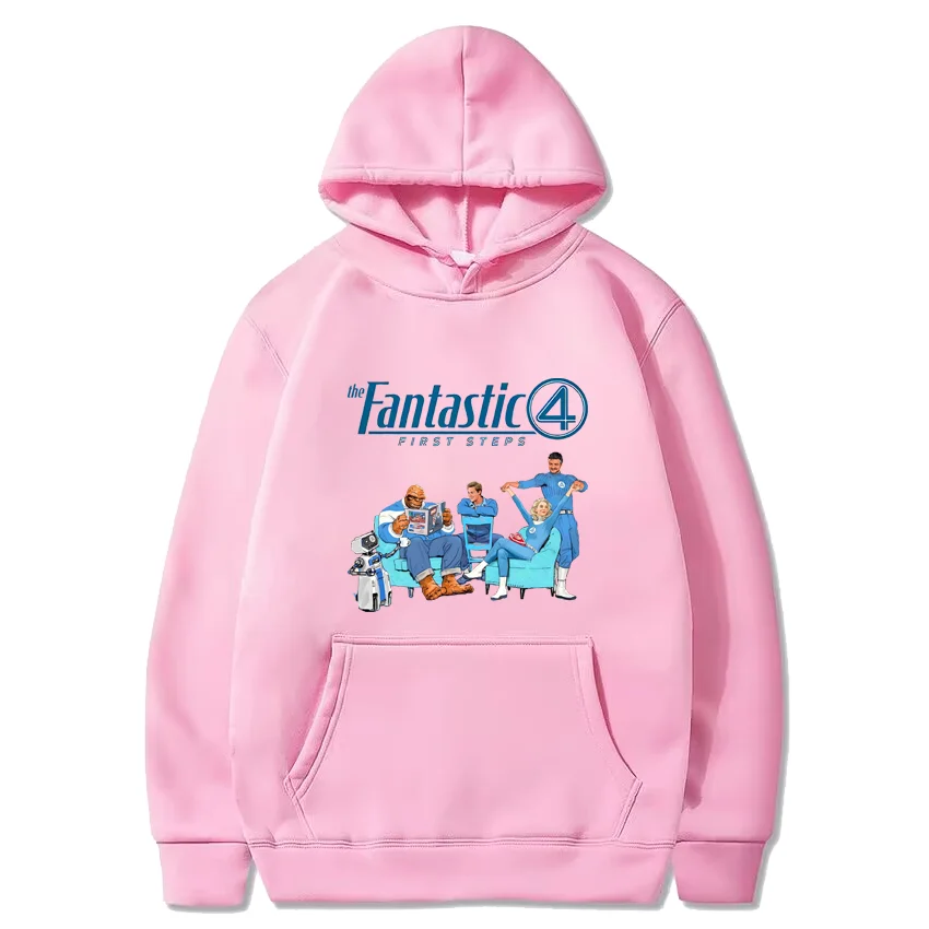 The Fantastic Four First Steps Movie Printed Hoodie Men Women harajuku Autumn oversized fashion Fleece Long sleeve tracksuit