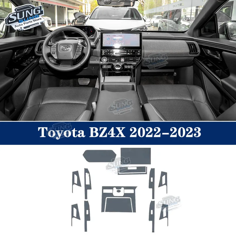 

Для Toyota BZ4X 2022-2023 двери автомобиля, центральная консоль, приборная панель, навигационная шестерня, защитная пленка из ТПУ от царапин, автомобильные аксессуары