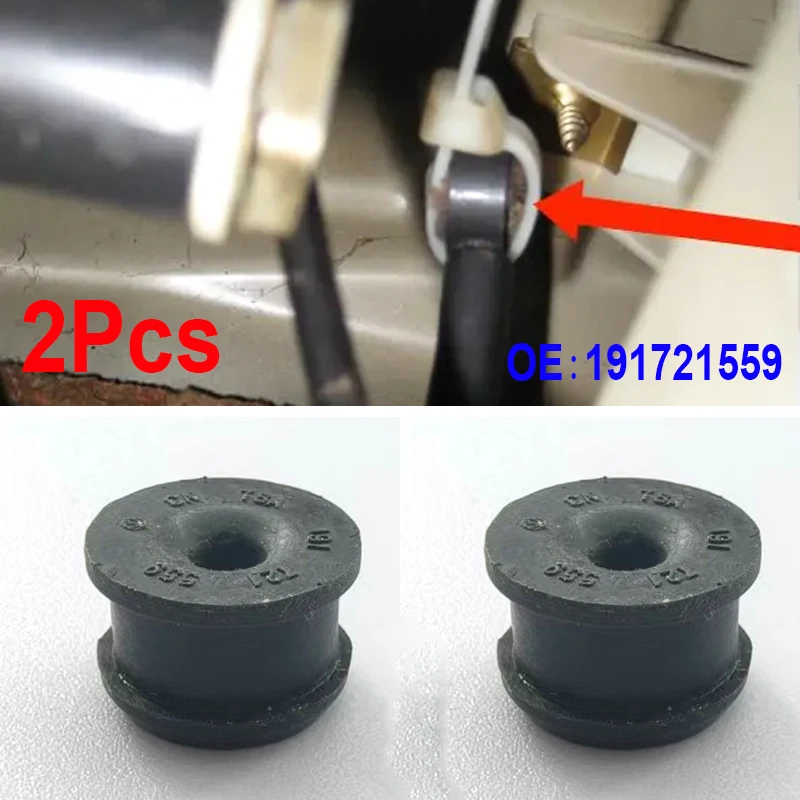 2Pcs Gas Train Cable Bushing 191721559 For VW Golf 2 Jetta 2 Passat 35i Corrado Rubber Sleeve Grommet Manual Mounting Clips