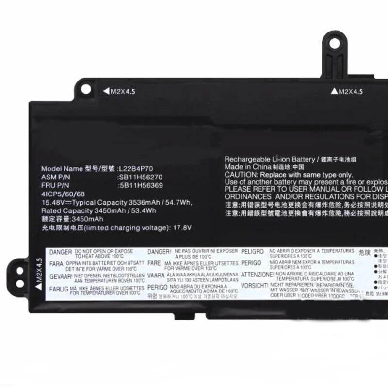 CP Laptop Battery L22D4P70 15.48V/3450mAh/53.4Wh L22B4P70 L22C4P70 L22D4P70 L22L4P70 L22M4P70 For ThinkPad X13 G4 Series