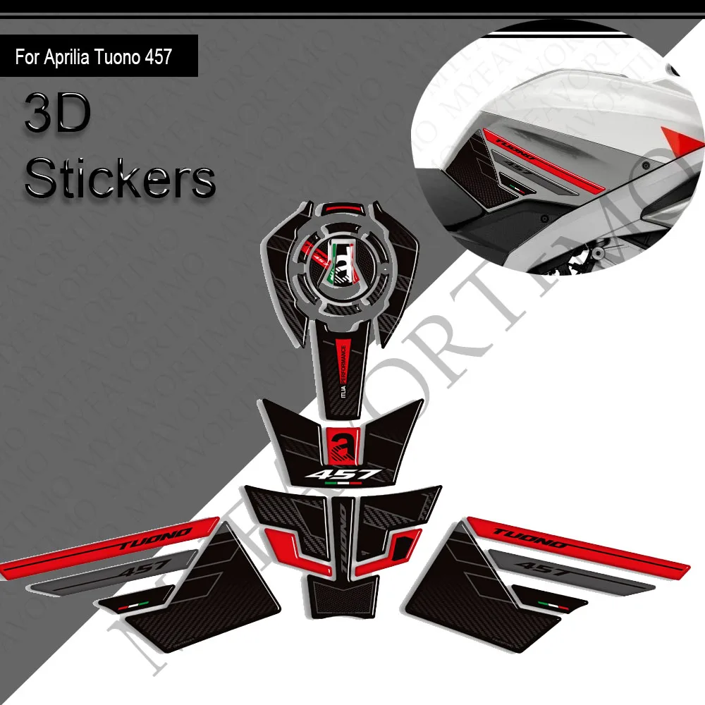 

Для Aprilia Tuono 457 накладка на бак, 3D крышка велосипеда, ручки для газового топлива, комплект наколенников, наклейки, защитные наклейки для мотоцикла 2025 2026