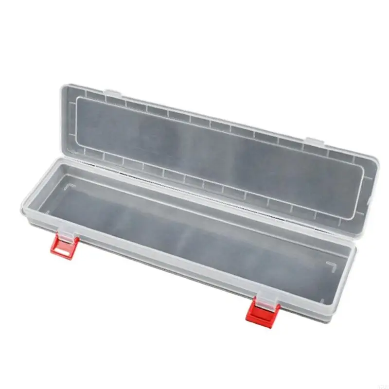 Hộp công cụ 57Qf 14 inch với bìa rõ ràng và bộ phận rộng rãi Tổ chức trường hợp dài hình chữ nhật cho nhà và hội thảo