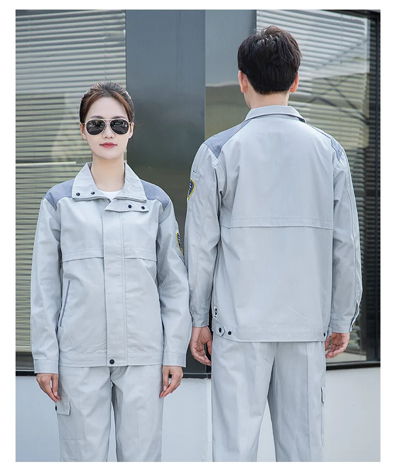 Cotton Anti Static Coverall Cleanroom Suit Dust Work Clothes Electronic Chemical Protective Clothing Gas Station Factory Uniform