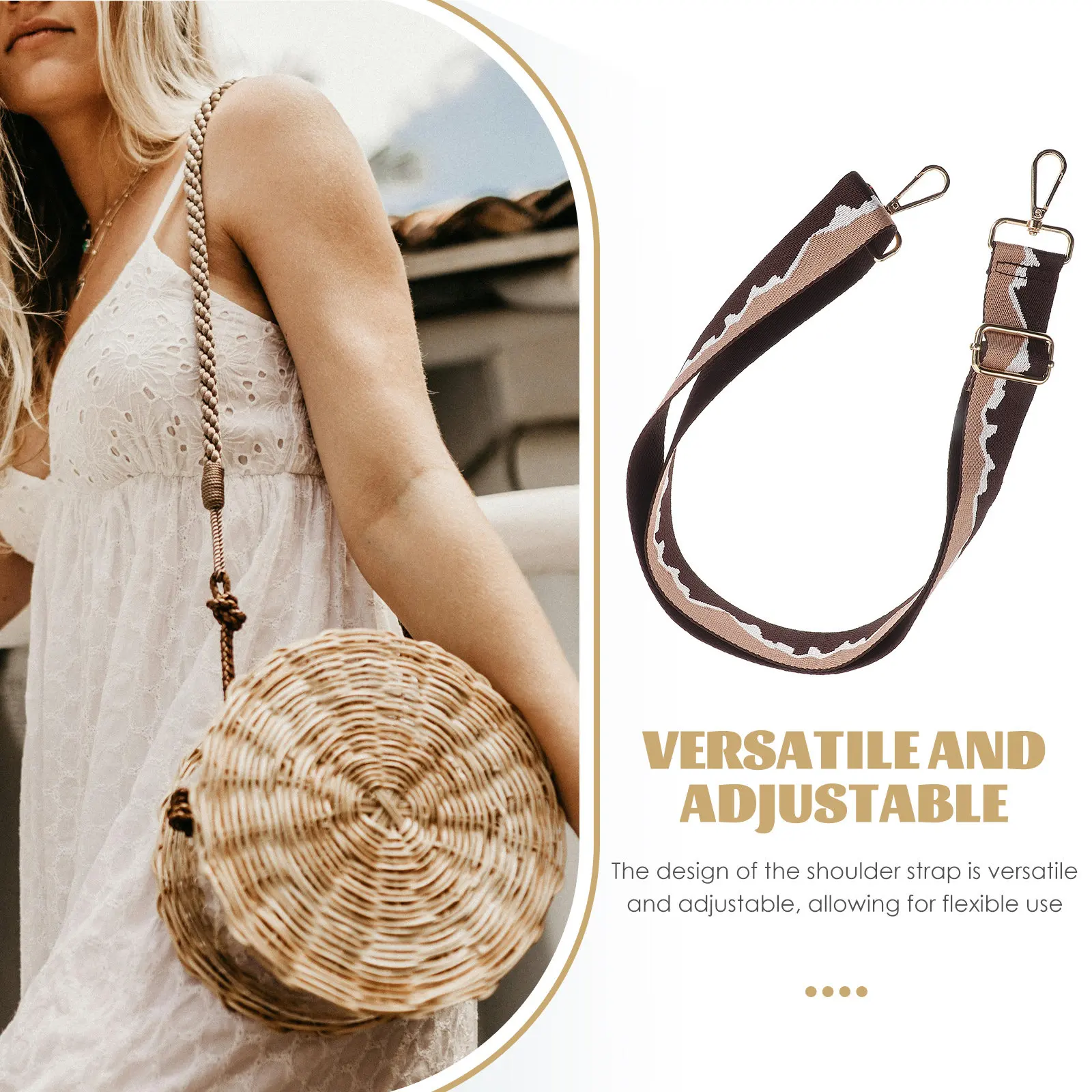 Removable Large Bag Strap Adjustable Crossbody Purse Casual Shoulder Replacement