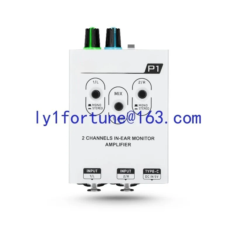 P1 professional 2-channel stereo mixing in-ear feedback monitoring headphone amplifier for band instruments