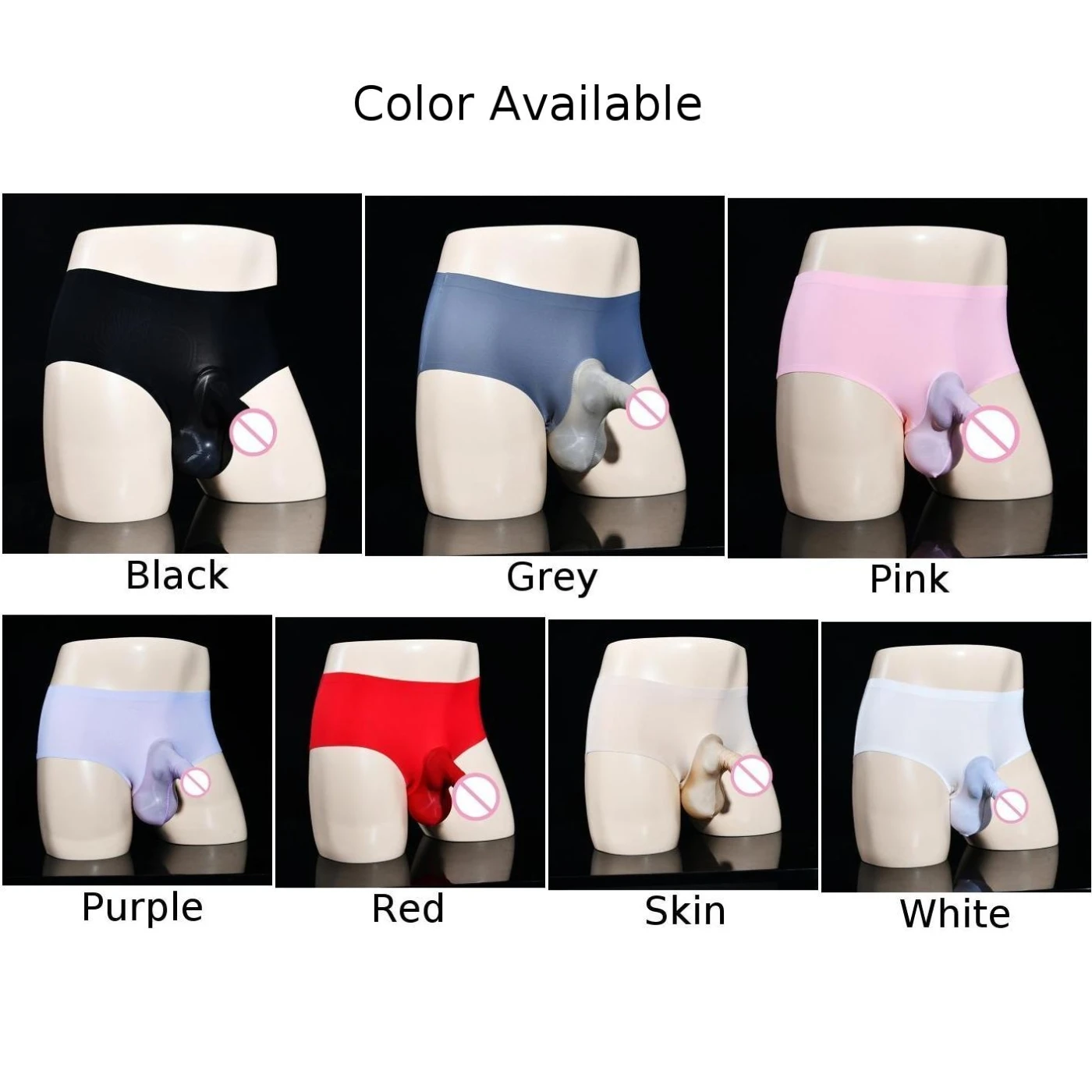 Sissy Pouch Panties Men Sexy Penis Sheath Ice Silk Brief Underwear Elephant Nose Gay Underpant Male Soft Comfortable Lingerie