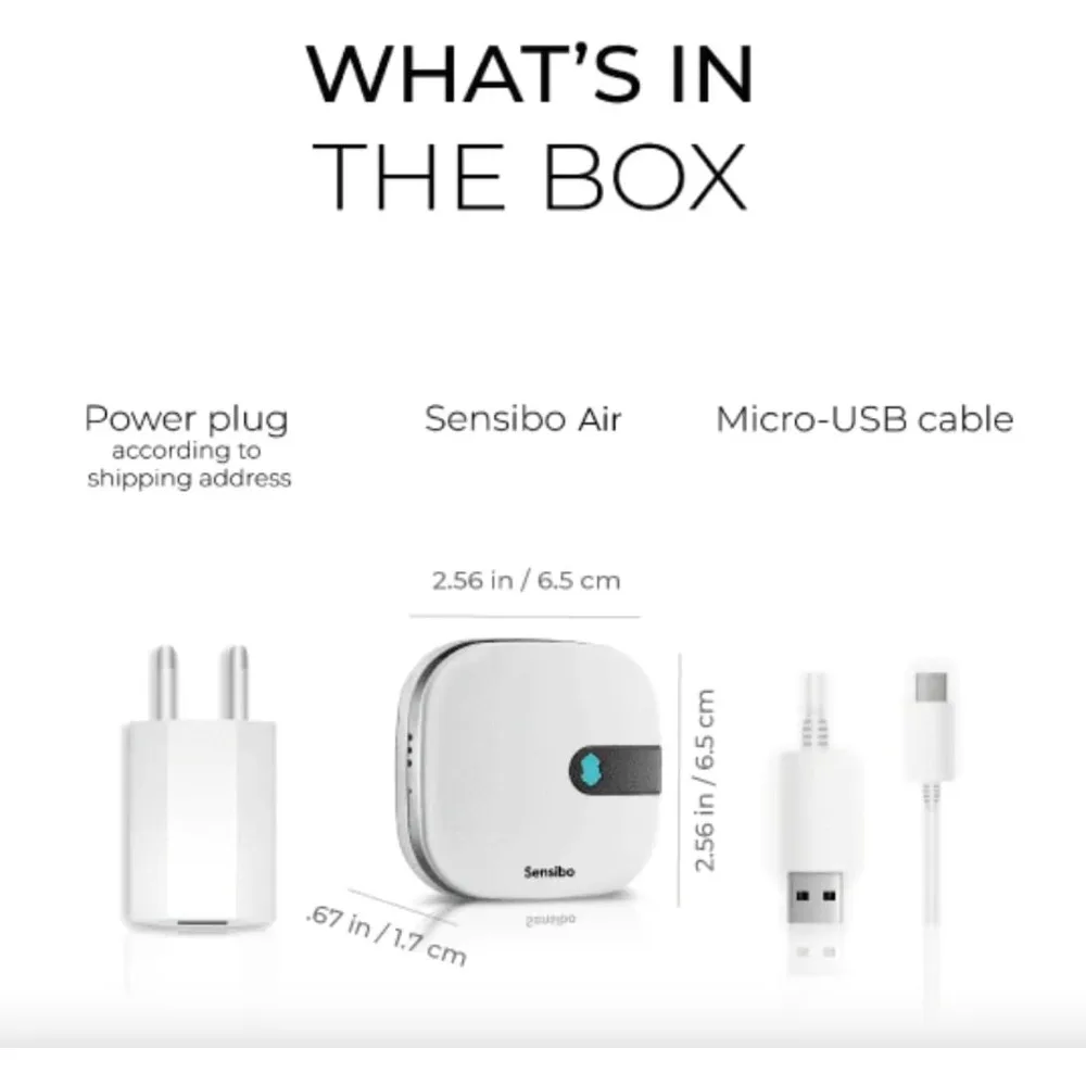 الهواء - جهاز التحكم الذكي في مكيف الهواء. أبل هوم كيت معتمد. تركيب 60 ثانية. يحافظ على الراحة - توصيل مجاني #6