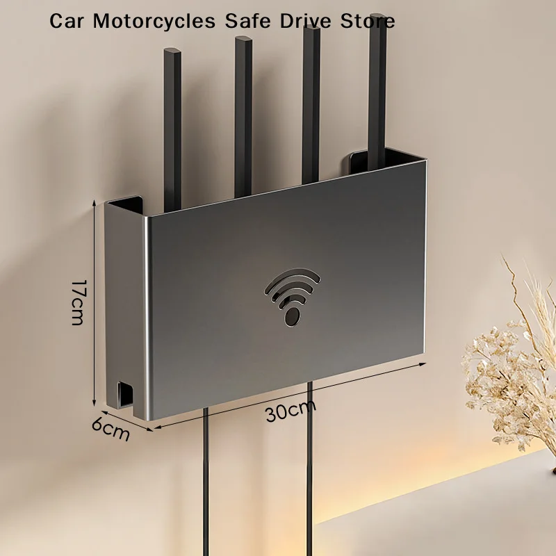 【CM】Minimalist Wireless Router Storage Box Without Drilling Wall Hanger For The Living Room WiFi Router Holder And Storage Shelf image 6