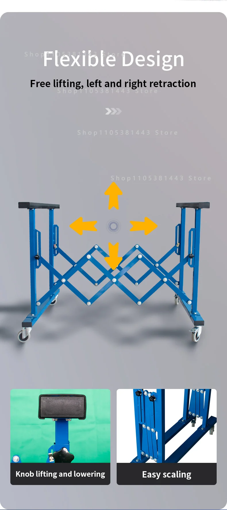 Auto Body Repair Stand Multi-functional Adjustment Bumper Paint Rack Engine Sheet Smoothly Mobile Repair Tool Automotive Tools