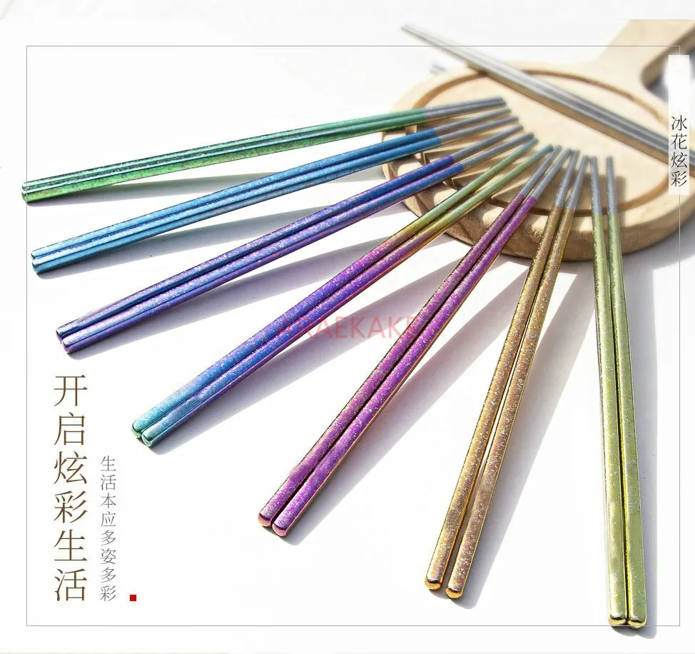 Pure titanium chopsticks, titanium alloy hollow anti mold and anti slip portable chopsticks
