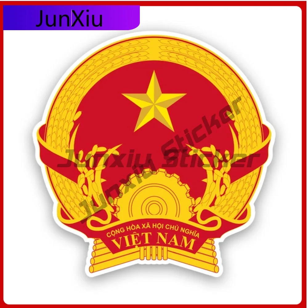 

Графическая наклейка с вьетнамской эмблемой, сделано в США, с УФ-защитой, флаг Вьетнама, VNM, VN, COA, милая наклейка, водонепроницаемая, УФ-стойкая