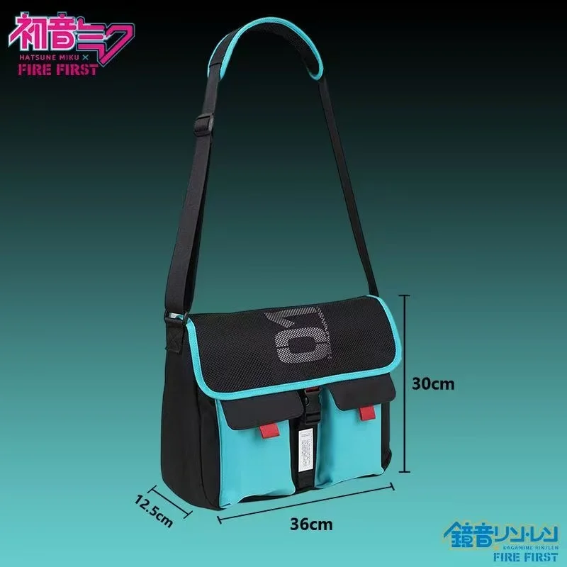 初音ミク-クロスボディバッグ-大容量-多機能-シングルショルダーバッグ-アニメグッズ-収納バックパック-フェスティバルギフト