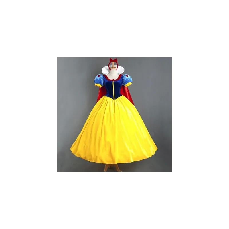 

Adult Princess Snow White Dress Performance Costume Photography Outfit Halloween Queen Wedding Gown Female Fashionable Tradit...