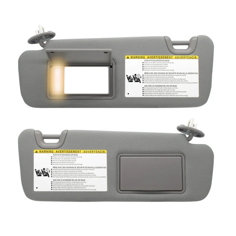 

Durable-Left Driver & Right Passenger Side Sun Visor With Light Parts For Toyota Highlander 2014-2019 74320-0E074-B0 74310-0E074