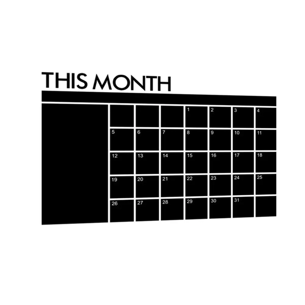 Removable Dry Erase Calendar Board for Refrigerator Wall Desk Blackboard Office Home School Weekly Planner Note Pad Schedule