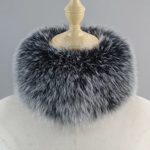 2026 Hot Sale Women Real Fox Fur Scarf Fur Headbands Good Elastic Winter Luxury Neck Warmer Natural Fur Mufflers Ring Scarves - Image 21