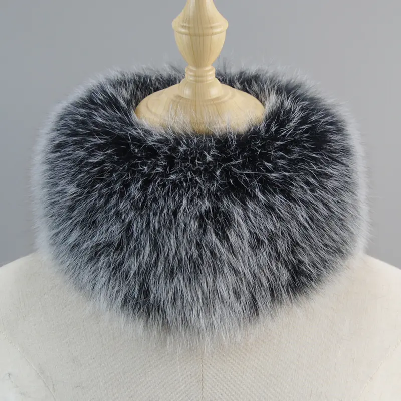 2026 Hot Sale Women Real Fox Fur Scarf Fur Headbands Good Elastic Winter Luxury Neck Warmer Natural Fur Mufflers Ring Scarves - Image 21