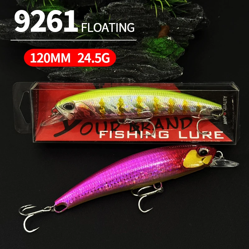 Воблер Ryuki 120S Jerkbait Pesca, 24 г, 120 мм, плавающий, для ловли форели, искусственная жесткая приманка для ручьевой рыбалки