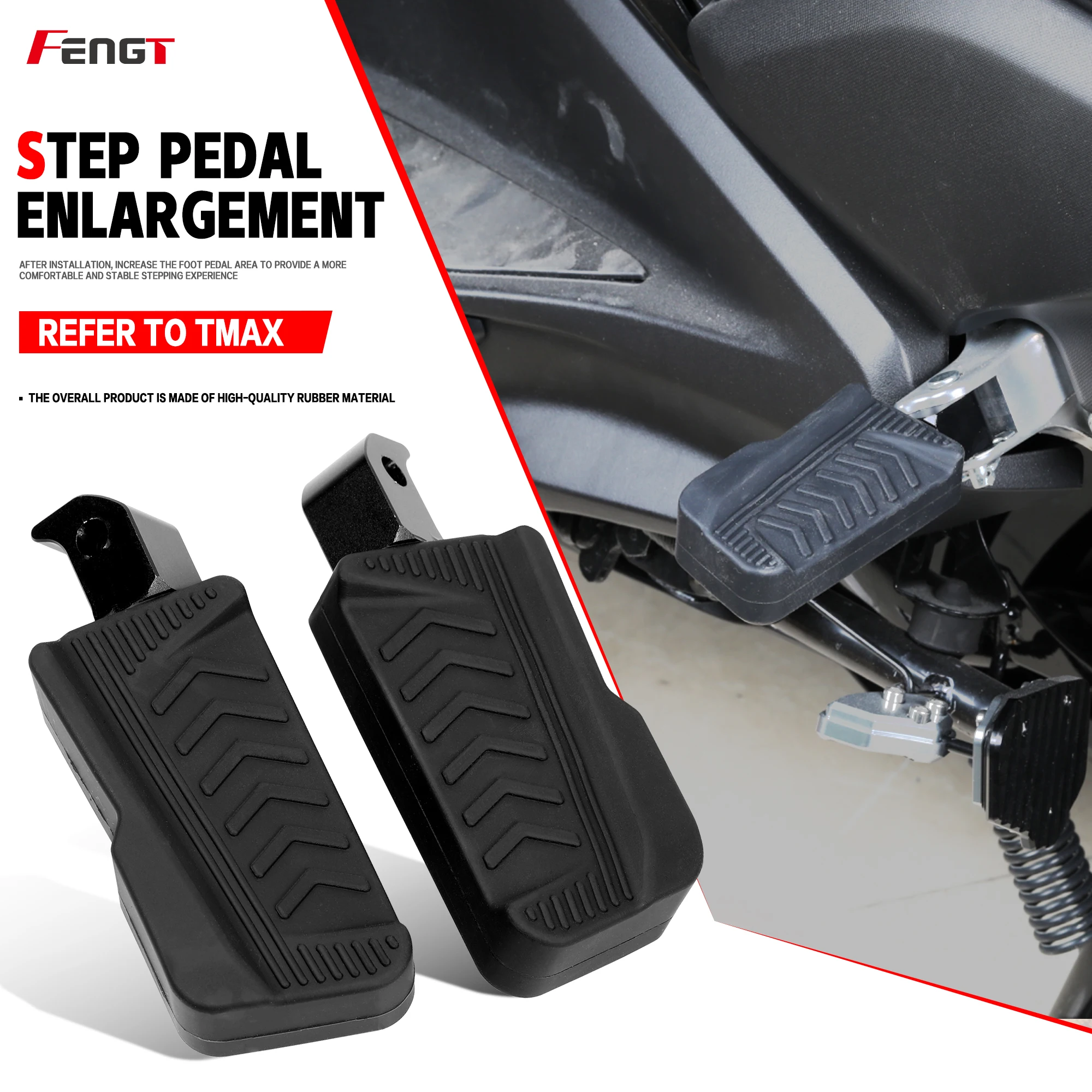 FOR YAMAHA TMAX 530 DX SX  560 500 Tech Max Motorcycle TMAX530 TMAX560 Rear  Passenger Footrests Foot Pegs Pedal Footpegs