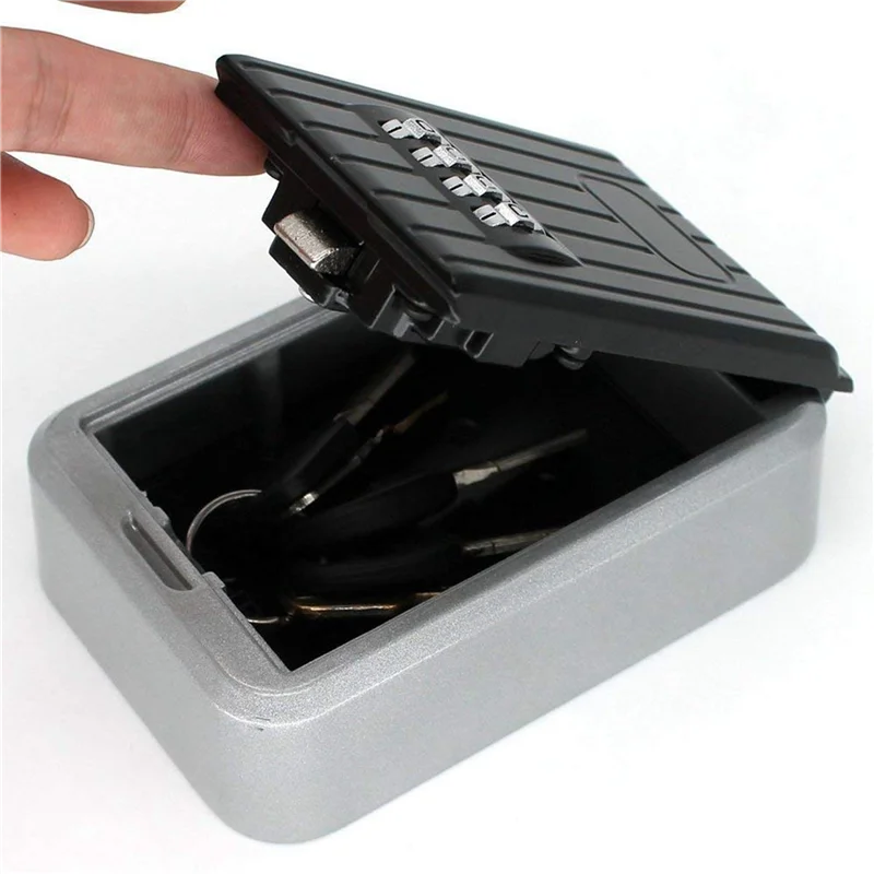 A45U 3X Lock Box 4 Digit Combination Waterproof Box Weather Resistant Key Hider With Resettable Code Key Storage Wall Mounted