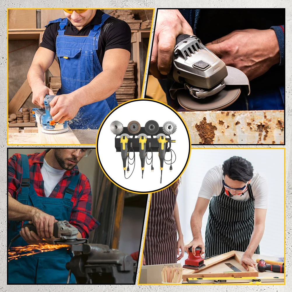 Picture 5: Angle Grinder Holder Angle Grinder Wall Mount Bracket with Hook Angle Grinder Storage Rack Power Tools Rack for Garage Workspace