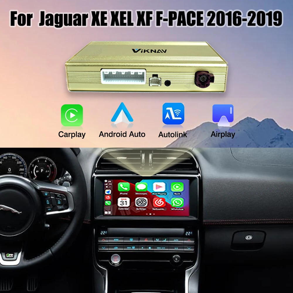 

Linux System Car Decoding Box for Jaguar XE XEL XF F-PACE 2016-2019 Upgrade Interface Decoder Box Wireless CarPlay Android Auto