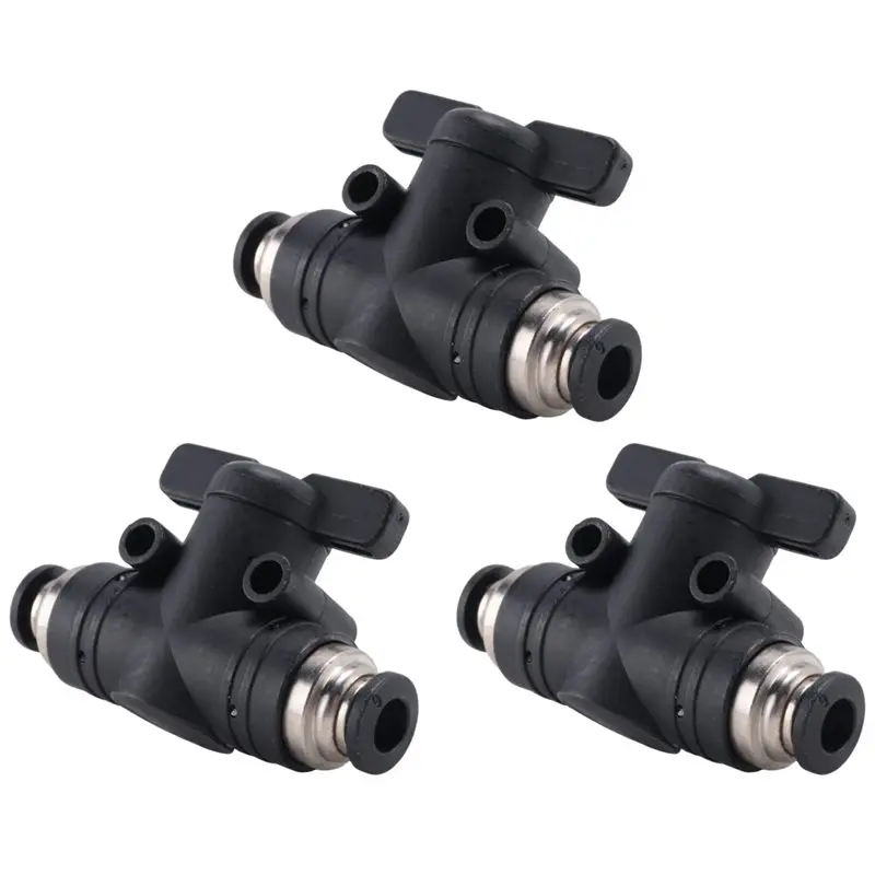 【CUSTOMER FAVORITE】6Mm Push Connect Valve Ball Valve 6Mm Air Flow Control Valve Quick Connect Valve Tube Fittings 12 Pack