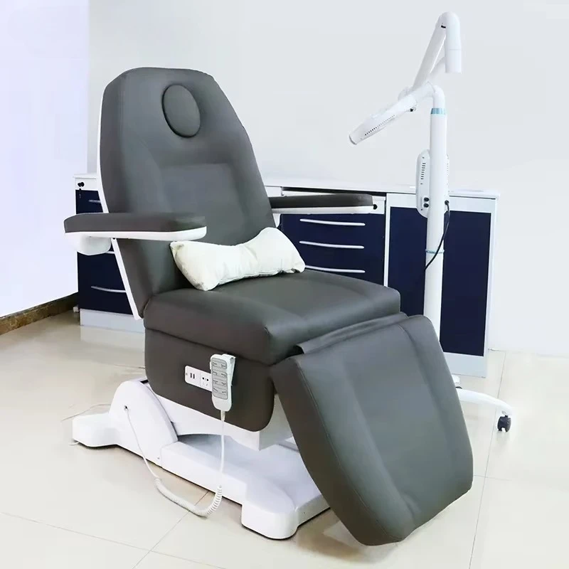 

Anteeth 3/4 Motors Spa массажная кровать для татуировки лица, многофункциональная фотоэлектрическая кровать серого цвета