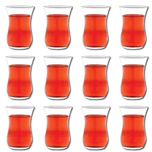 مجموعة من 6 أكواب شاي تركية أصيلة ، أكواب شاي تقليدية سعة 4 أونصات ، أكواب شاي شفافة أنيقة مثالية للشاي التركي ، المغرب أفضل 12 مبيعات أكواب شاي تركية - رقم 8