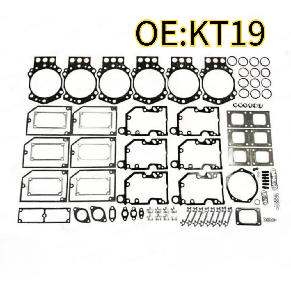 

For KT19 cylinder head gasket kit suitable for Cummins 6-Cyl 19.0 K19 KTA19 engine