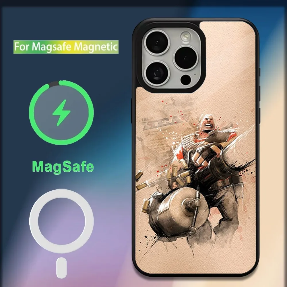 Team F-Fortress 2 Game Phone Case For iPhone 16,15,14,13,12,11,Plus,Pro,Max,Mini Magsafe Magnetic Wireless Charging